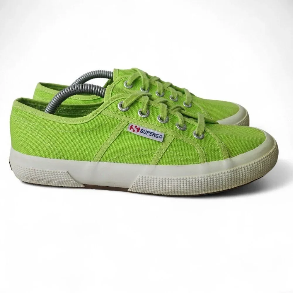 Superga 2750 Cotu Classic Lace-up‎ Sneakers 'Acid Green' Women's 7